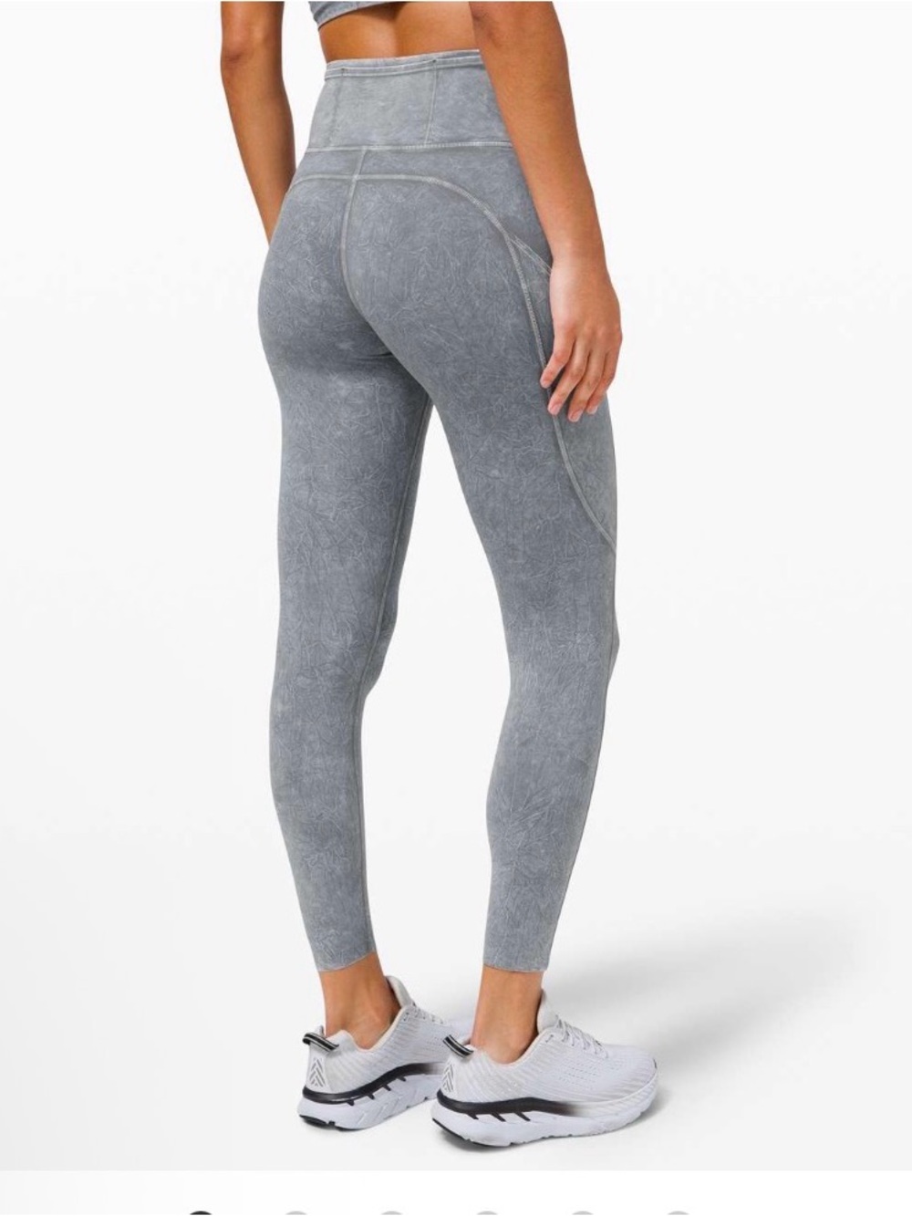 Lululemon Fast and Free HR Tight 25 Ice Dye Asphalt Grey Size 6